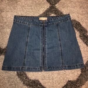 Altar'd State Monana Zip Up Denim Skirt size Small